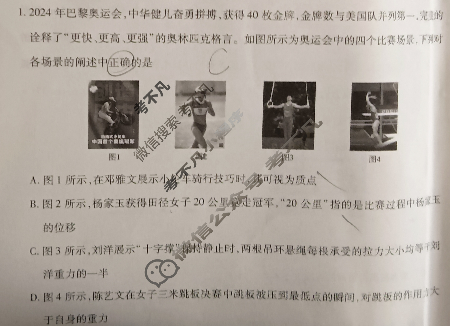 [天一大联考·安徽卓越县中联盟]2024-2025学年上学期高三年级期中联考物理试题