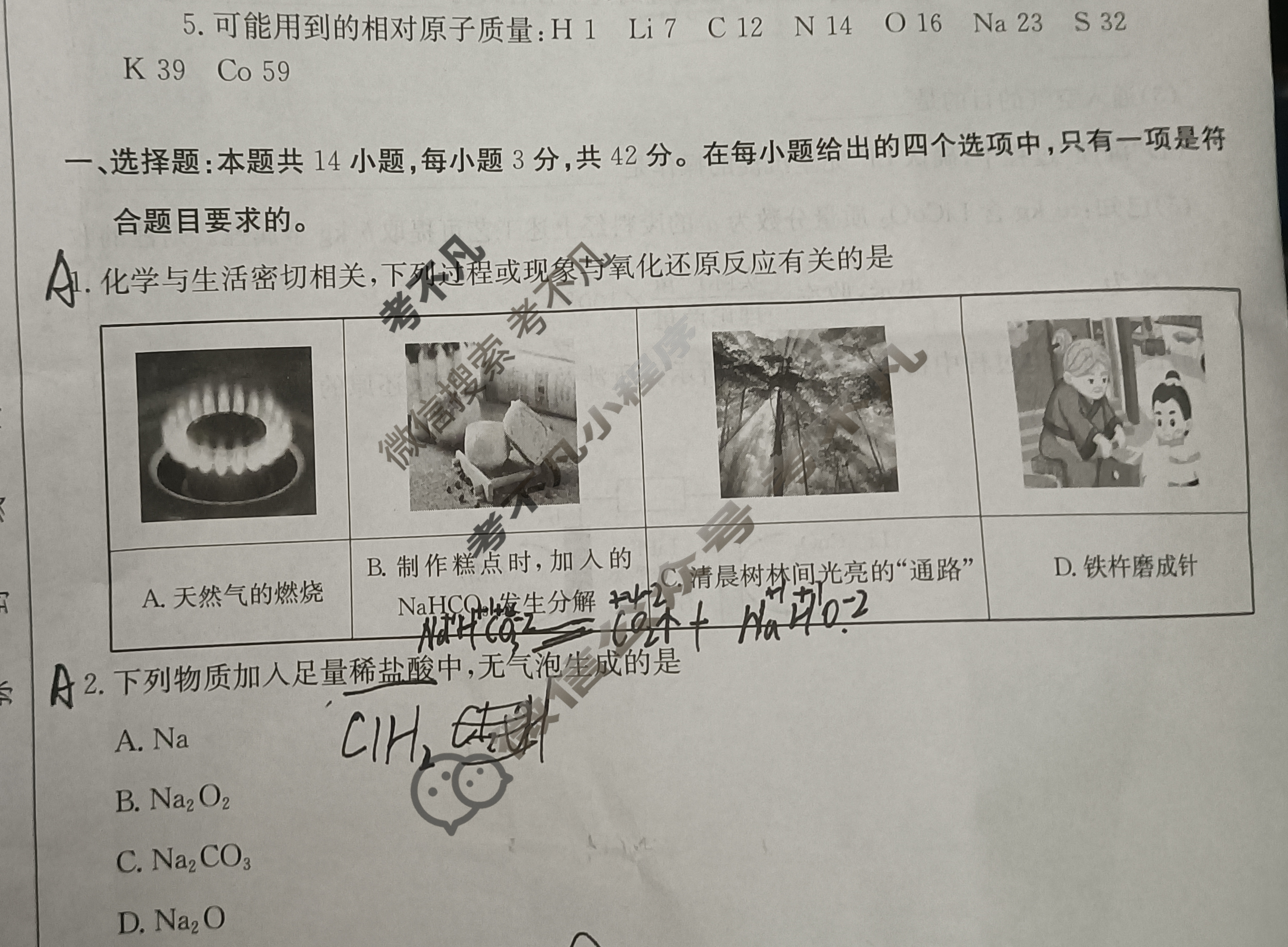陕西、青海省2025届高三金太阳11月联考(11.16)化学(青海)试题