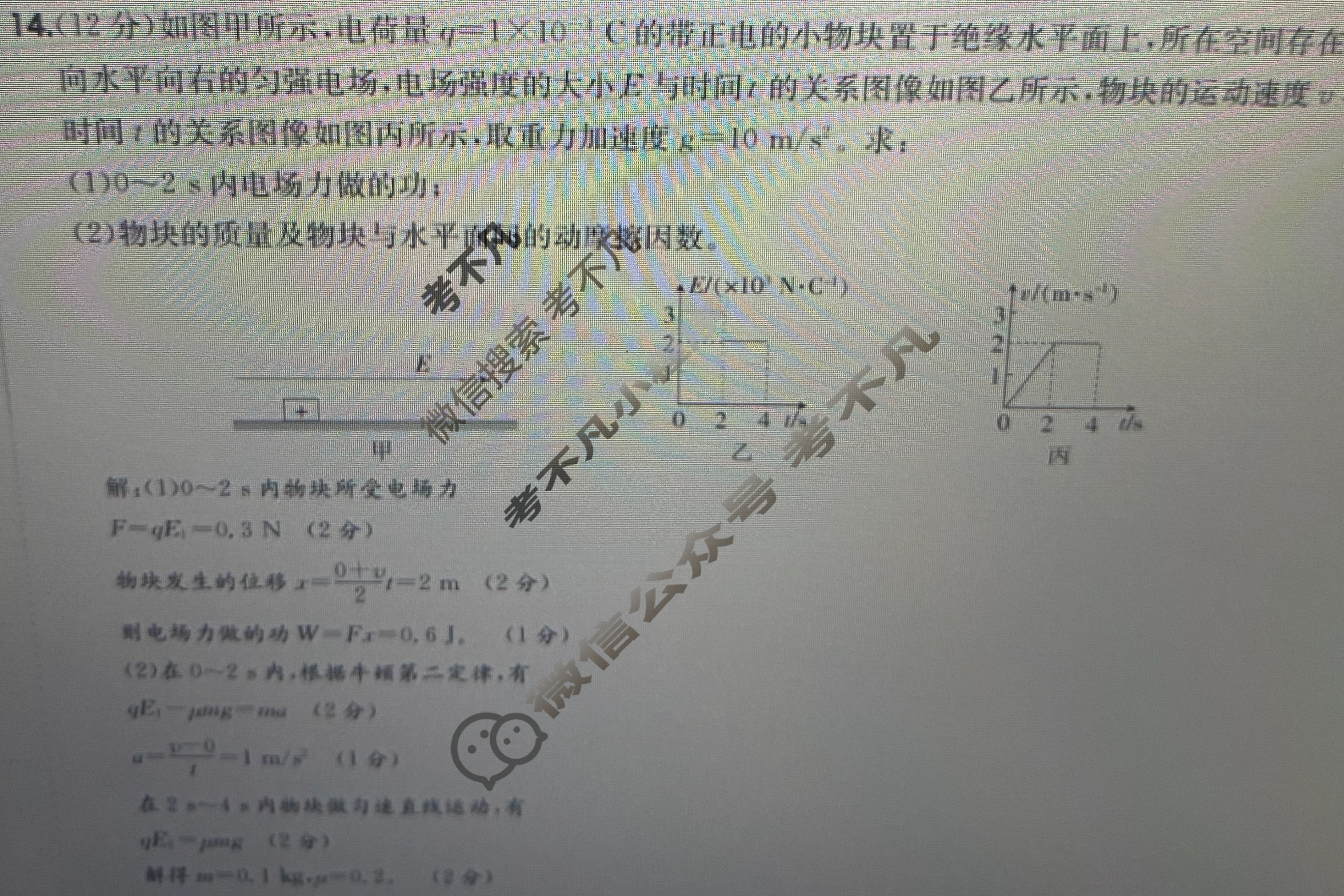 2025年全国100所名校高三单元测试示范卷·物理[25·G3DY(新高考)·物理-R-必考-QGB](十二)12答案
