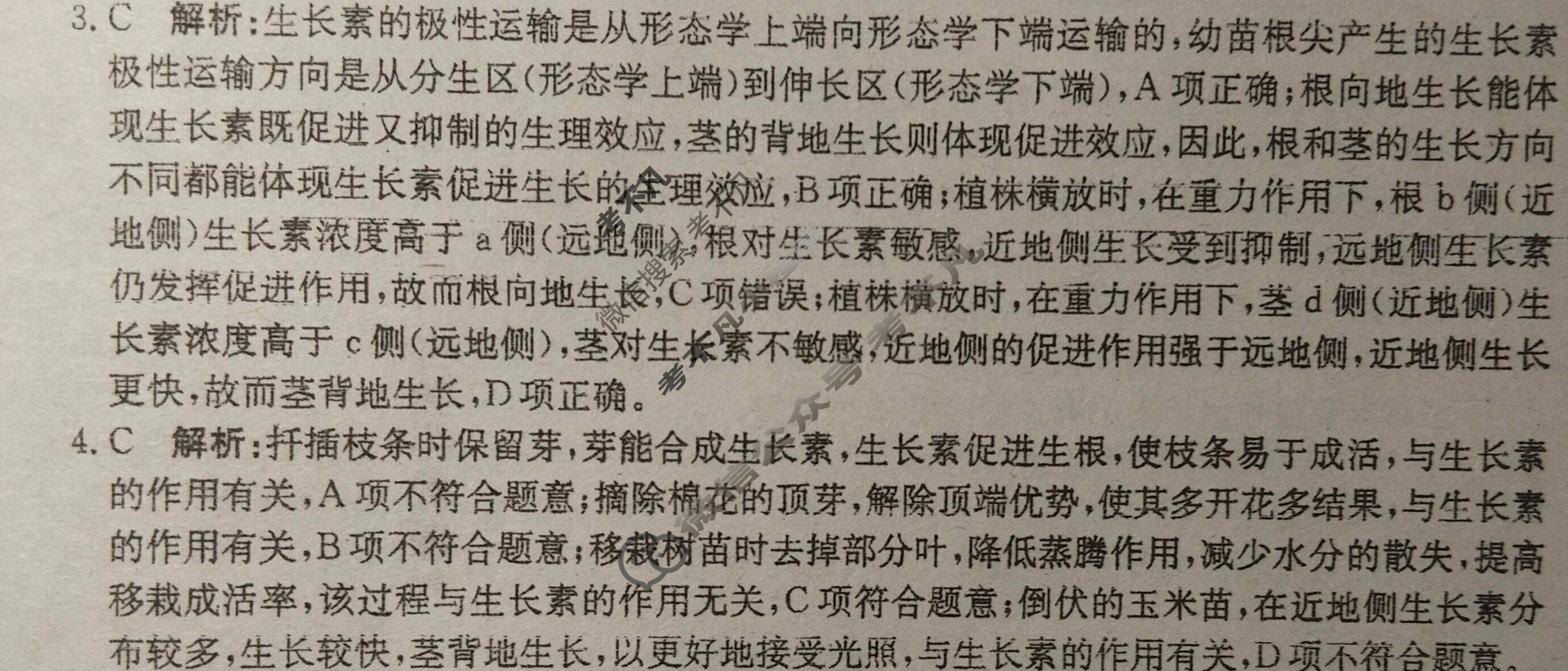 2025年卷行天下·周测卷 生物学(八)8[25ZC·生物学-R-选择性必修1-HAIN]答案
