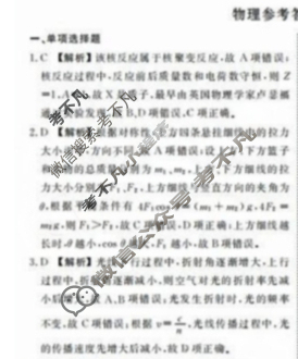 广东省2025届高三金太阳11月联考(11.28)物理答案