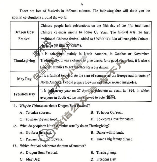 2025年1月黑龙江省普通高中学业水平高三年级合格性考试英语试题
