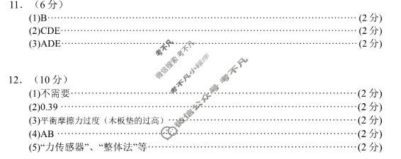 吉林省"BEST合作体"2024-2025学年度上学期期末高一(1月)物理答案