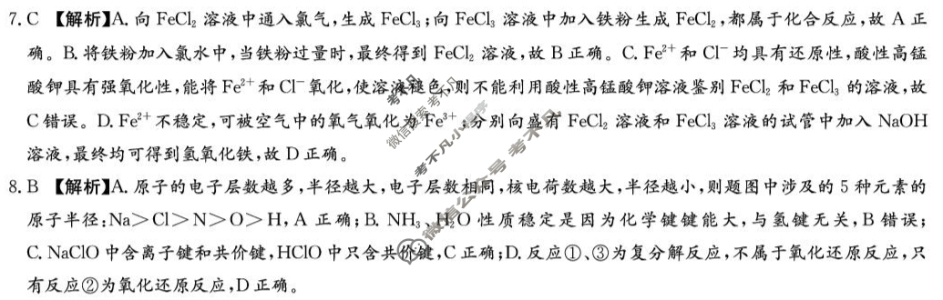 炎德英才(附中版)湖南师大附中2024-2025学年度高一第一学期期末考试化学答案