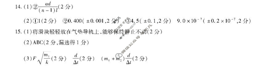 [天一大联考]海南省2024-2025学年高二年级学业水平诊断(二)2物理答案