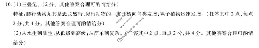 [天一大联考]海南省2024-2025学年高一年级学业水平诊断(一)1地理答案