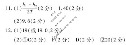 [天一大联考]2024-2025学年上学期高三年级期末检测物理答案