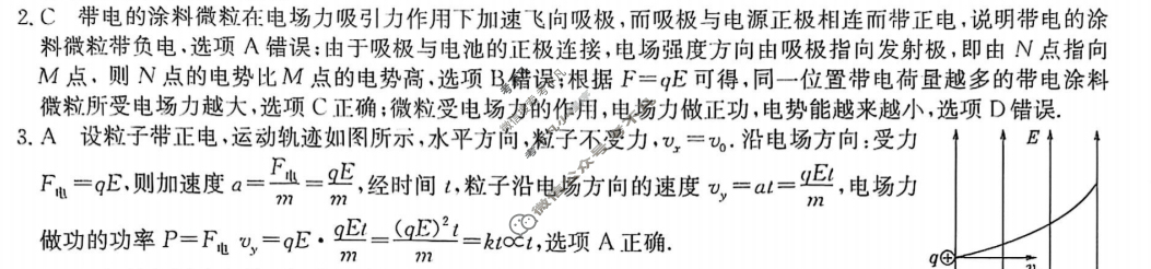 2025届高三单元卷·全国名校高三单元检测示范卷(七)7物理A答案