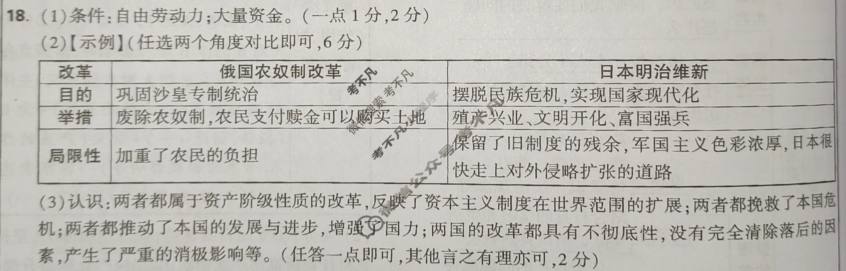 [万唯中考·黑白卷]安徽省2025年初中学业水平考试历史·白卷答案