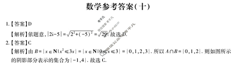 [智慧上进]2025届名校学术联盟·高考模拟信息卷&冲刺卷&预测卷(十)10数学Ⅱ答案