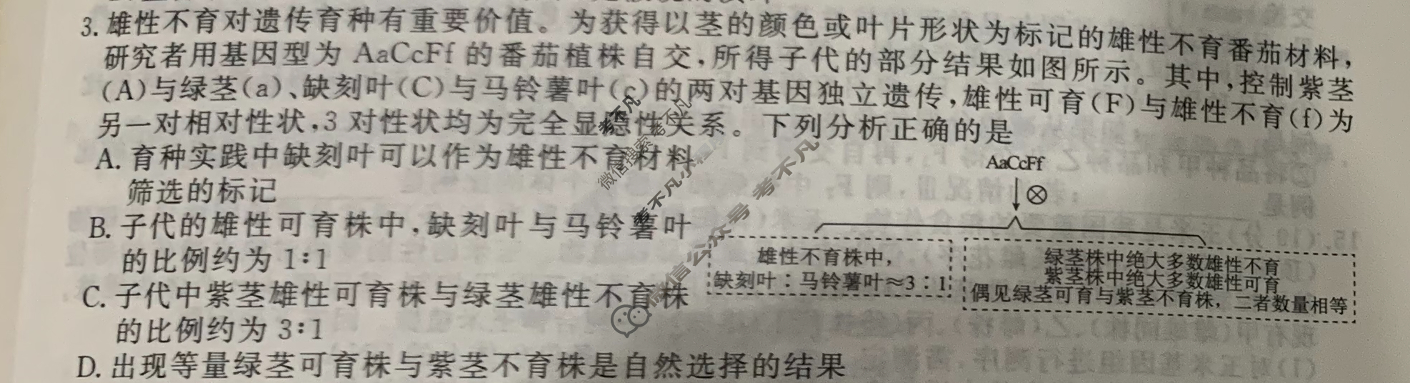 [衡水金卷先享题]2025-2026高三一轮复习40分钟周测卷/生物学Q(九)9试题