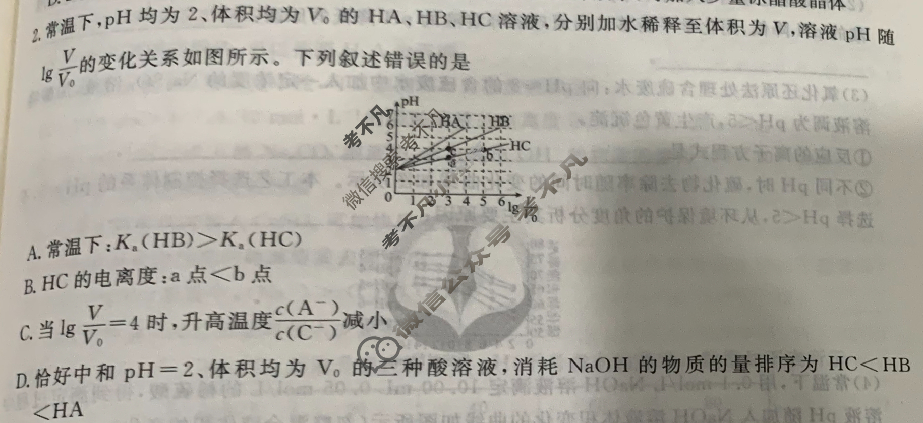 [衡水金卷先享题]2025-2026高三一轮复习40分钟周测卷/化学S(十六)16试题