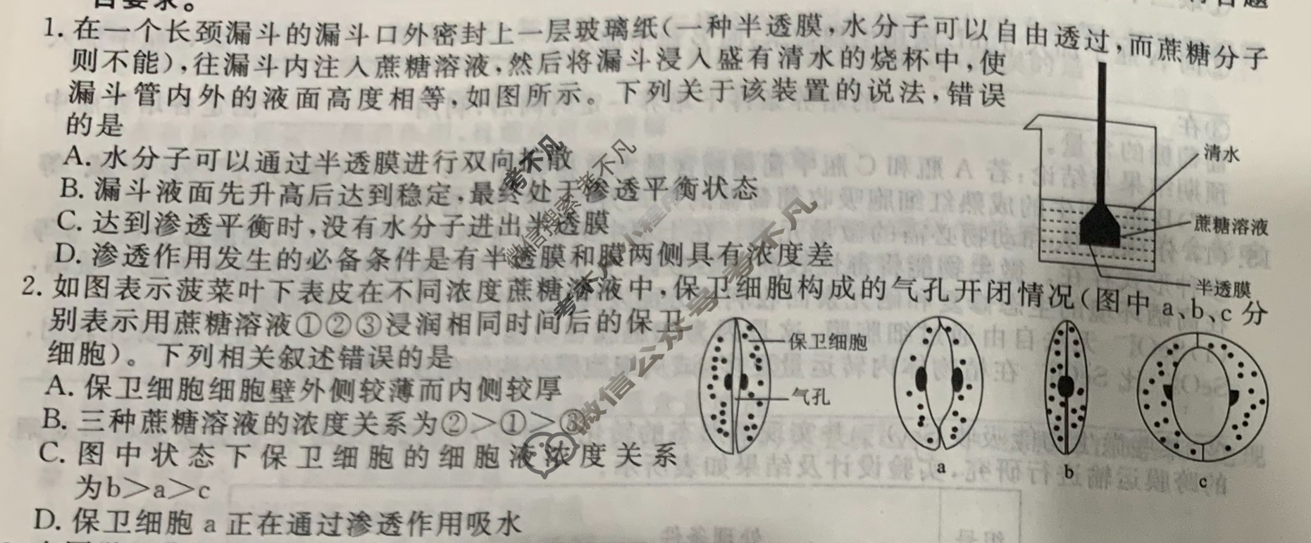 [衡水金卷先享题]2025-2026高三一轮复习40分钟周测卷/生物学Q(三)3试题