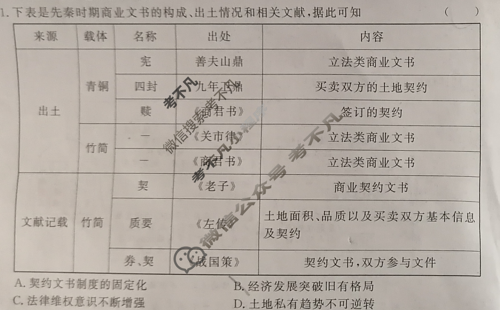高三2025届高考临门押题卷(三)3历史(A)试题