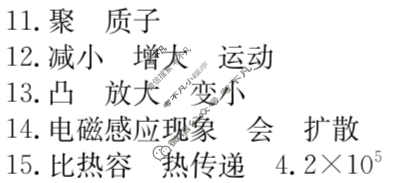 陕西金太阳2025届九年级学业水平质量监测(5.22)物理答案