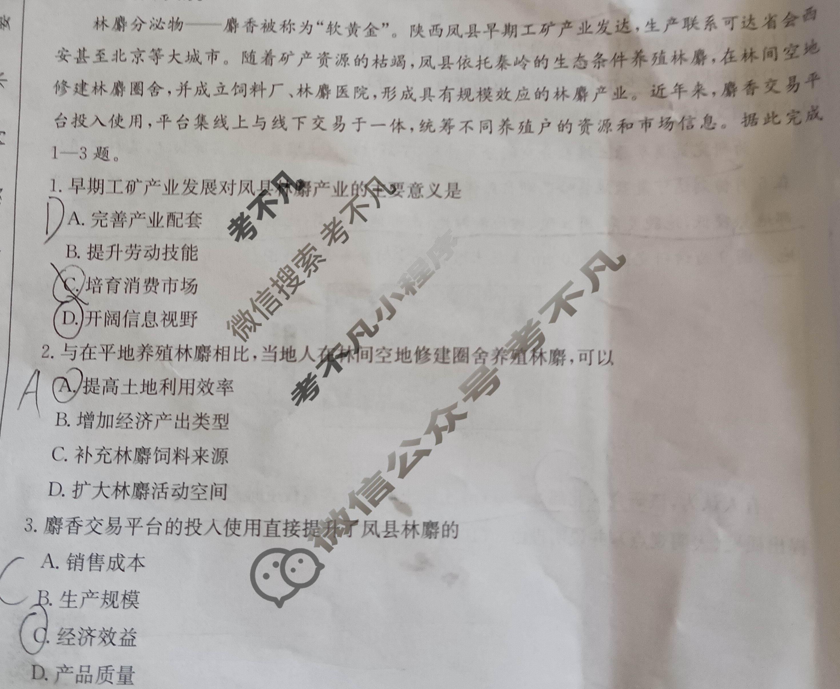 陕西省2025届高三考试金太阳5月联考SX(5.27)地理试题