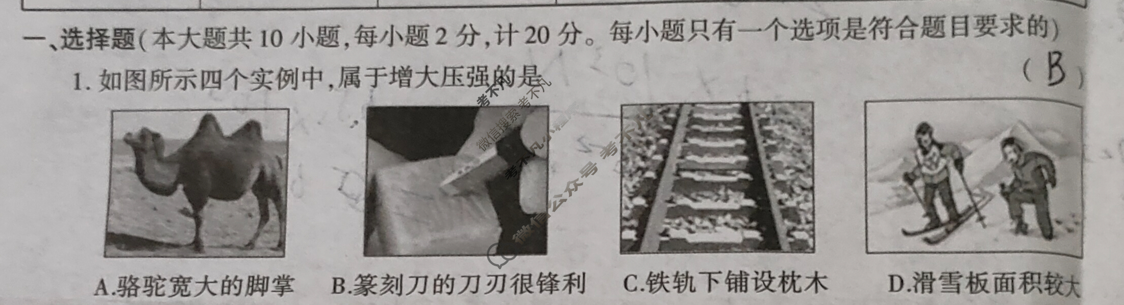 [学林教育]2024~2025学年度第二学期八年级第二次阶段性作业物理B(苏科版)试题