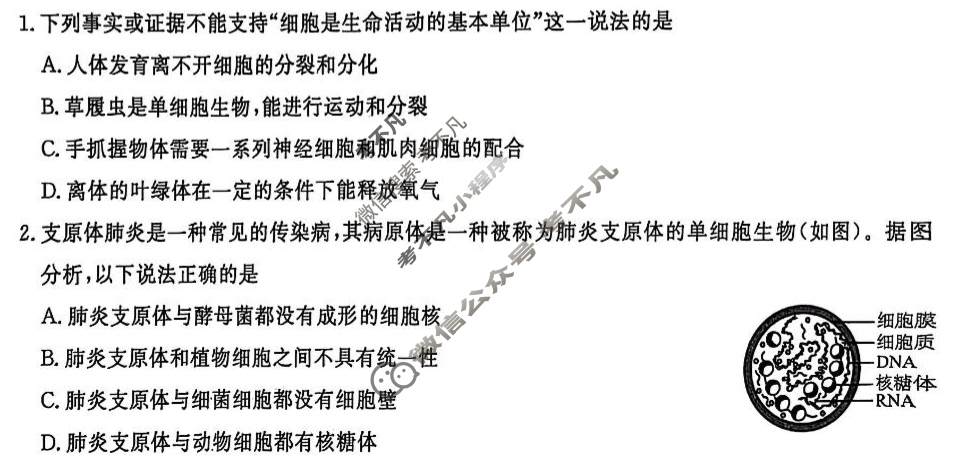 [辽宁省名校联盟]2025年高二6月份联合考试生物试题