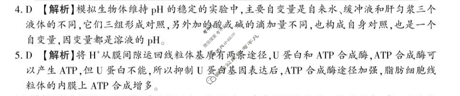 2025年邵阳市高二联考试题卷(7月)生物答案