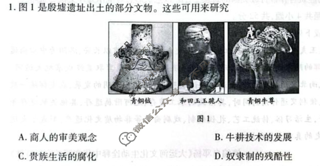 [天一大联考]焦作市普通高中2024-2025学年(下)高二年级期末考试历史试题