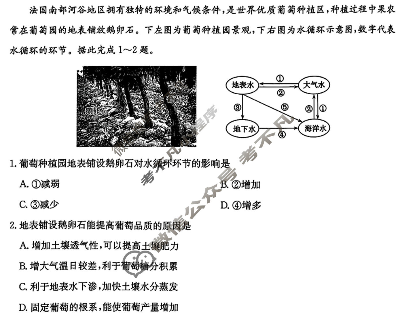 [卓越联盟]2024~2025学年第二学期高一7月期末总结考(25-X-796A)地理(A卷)试题