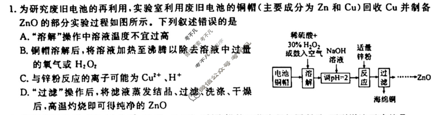 [衡水金卷先享题]2025-2026高三一轮复习单元检测卷/化学U(七)7试题
