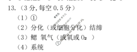 [中考真题]辽宁省2025年初中学业水平考试生物答案
