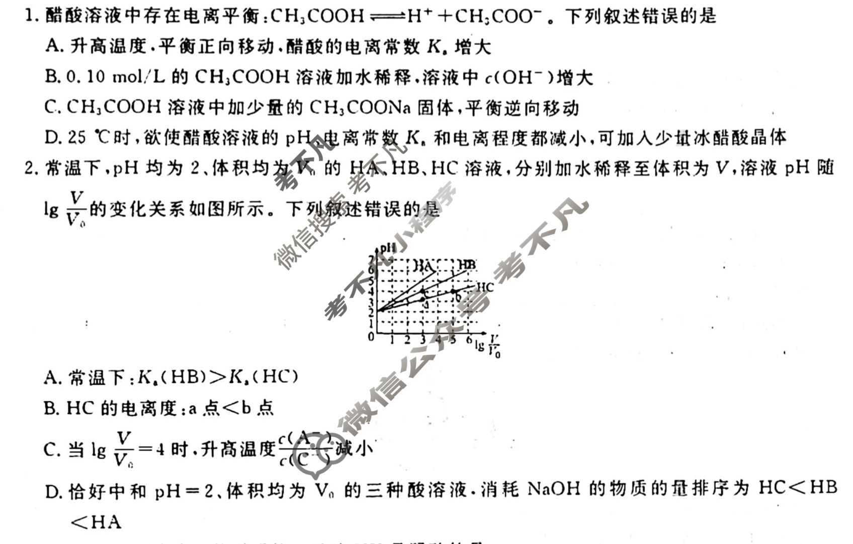 [衡水金卷先享题]2025-2026高三一轮复习40分钟周测卷/化学J(十八)18试题