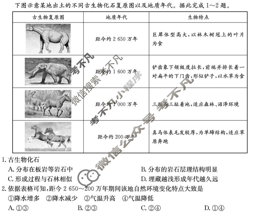 高中2025~2026学年高三9月质量检测卷(26-X-004C)地理试题