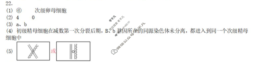 重庆市育才中学、西南大学附属中学高2026届高三(上)入学联合诊断性考试生物答案