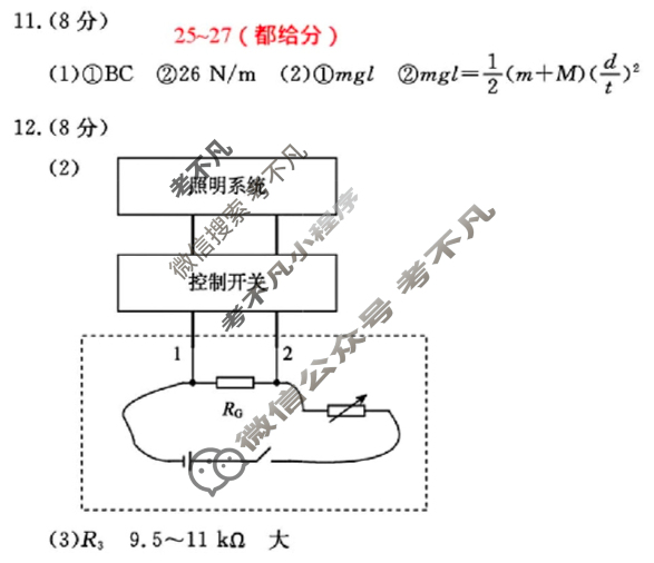 唐山市2025-2026学年高三年级摸底考试物理答案