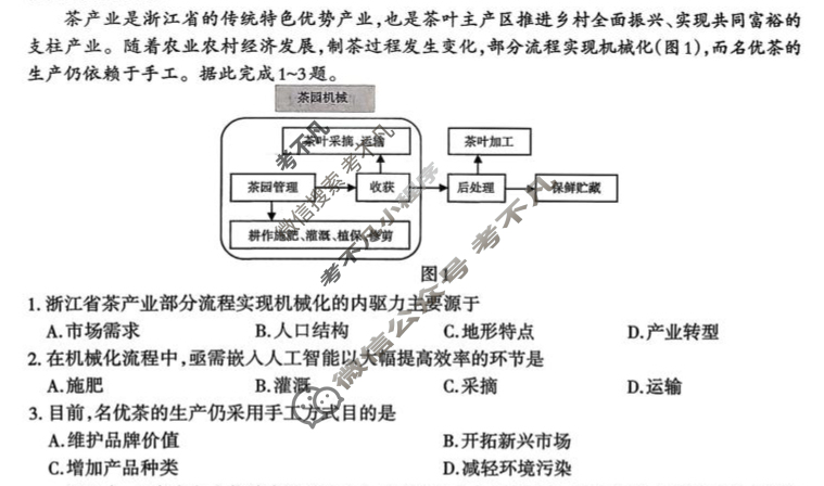 长治市2025-2026学年度高三年级九月份质量监测地理试题