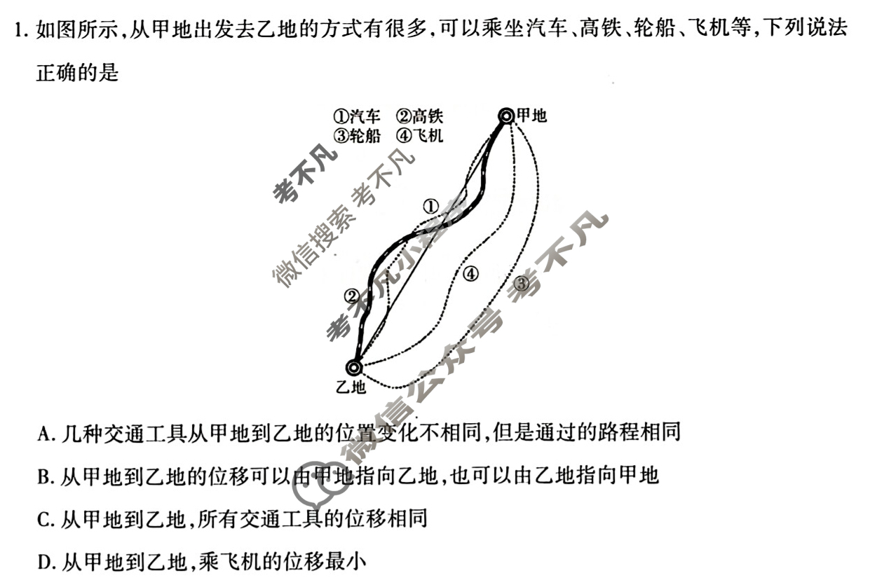 [天一大联考]2025-2026学年(上)高一年级秋季检测(河南)物理试题