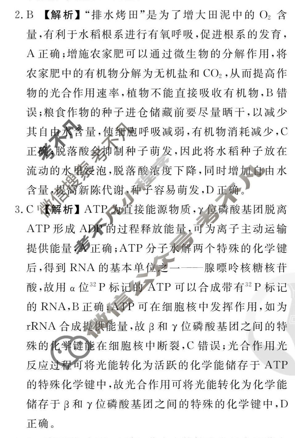 [衡水金卷先享题]2025-2026高三一轮复习40分钟周测卷/生物学G(四)4答案