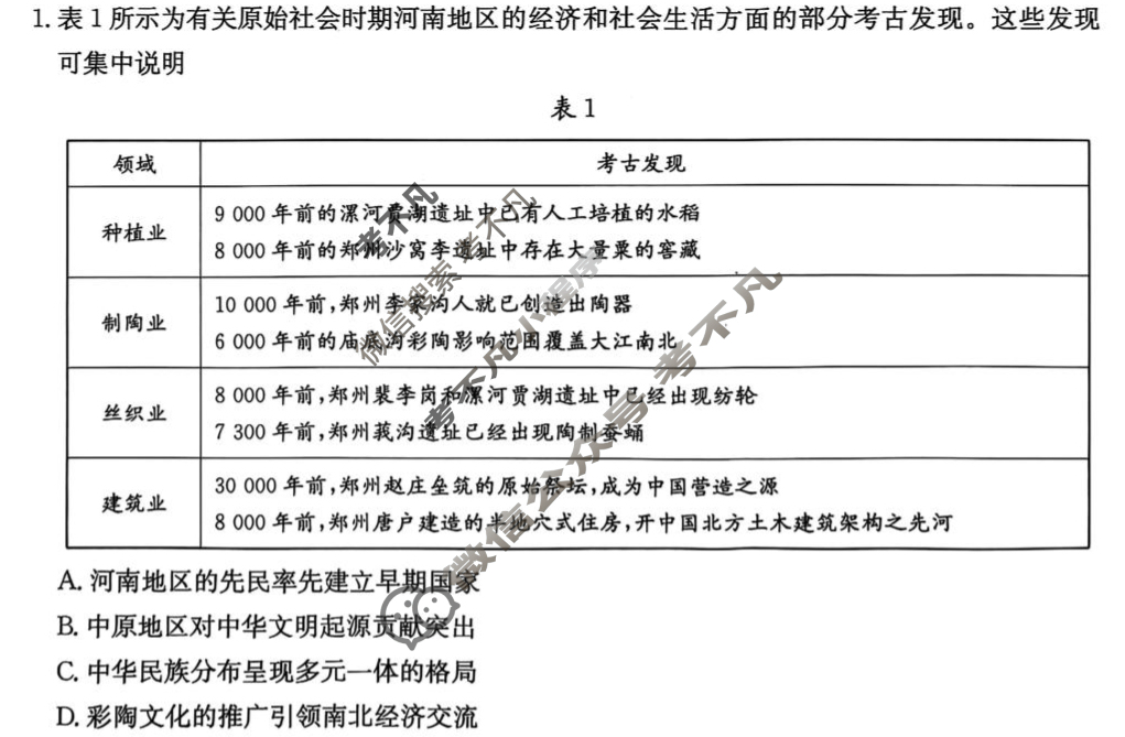 江西省金太阳2026届高三试卷10月联考(10.9)历史试题