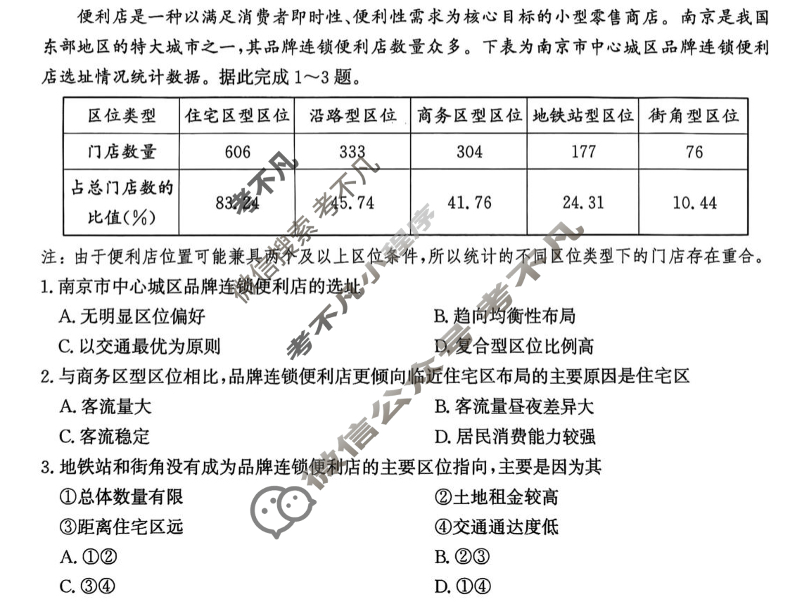 沧州市普通高中2026届高三复习质量监测地理试题