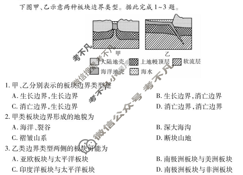 [上进联考]江西2025-2026学年高二年级10月阶段检测地理试题