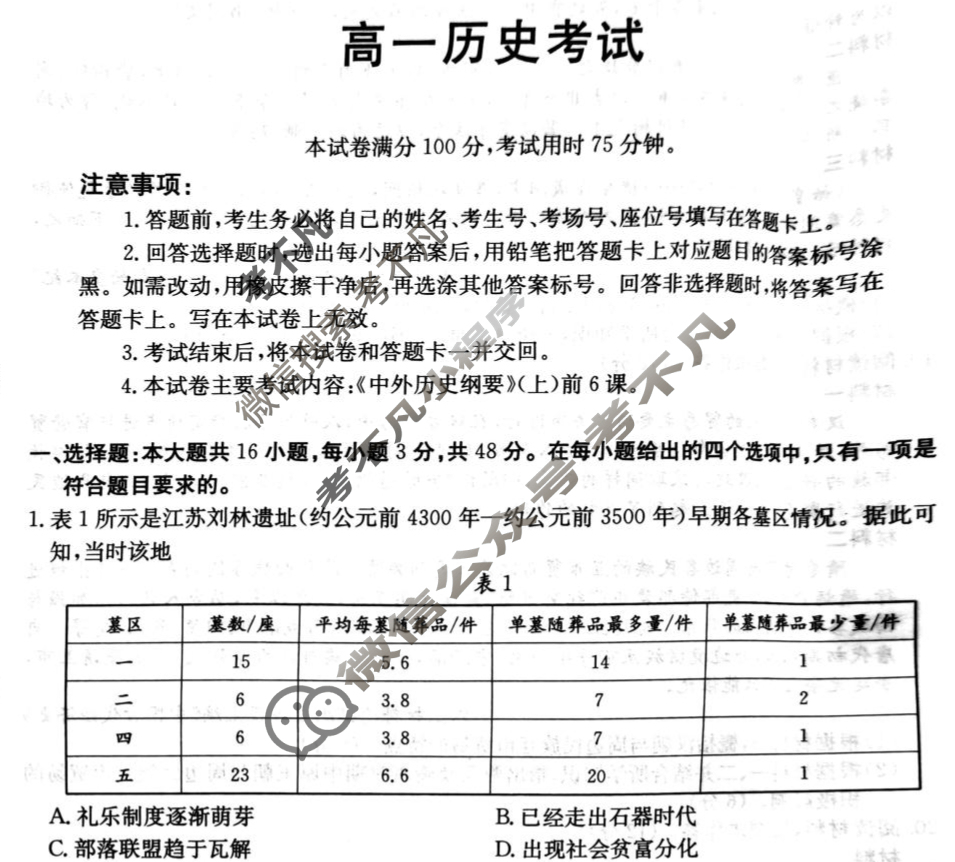 贵州省金太阳2025-2026学年高一年级10月份联考(10.14)历史试题