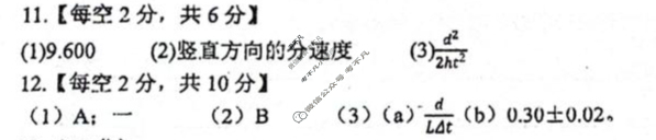 绵阳南山中学高2023级"绵阳一诊"热身考试(10月)物理答案