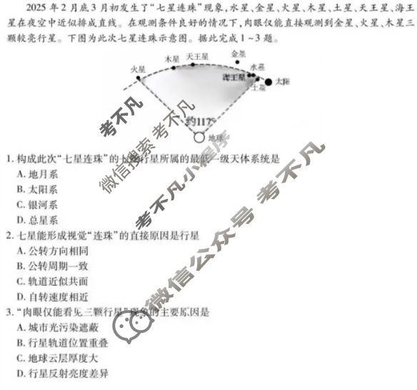 衡水金卷先享题 2025-2026学年度上学期高一年级一调考试·月考卷 地理(鲁教版)试题 衡水金卷先享题 2025-2026学年度上学期高一年级一调考试·月考卷 地理(鲁教版)试题