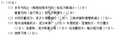 [元三维大联考]2023级高三第一次诊断性考试地理答案