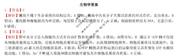 2025年赣州市十八县(市、区)二十四校高三年级上学期期中联考生物答案