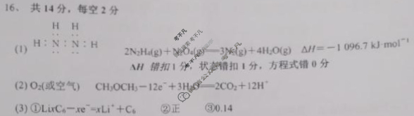 [辽宁省重点高中沈阳市郊联体]2025-2026学年上学期高三年级期中考试化学答案