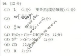 聊城市2025-2026学年高三第一学期期中教学质量检测(2025.11)化学答案