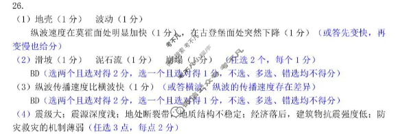 2025学年第一学期浙江"七彩阳光"新高考研究联盟期中联考高一年级(11月)地理答案