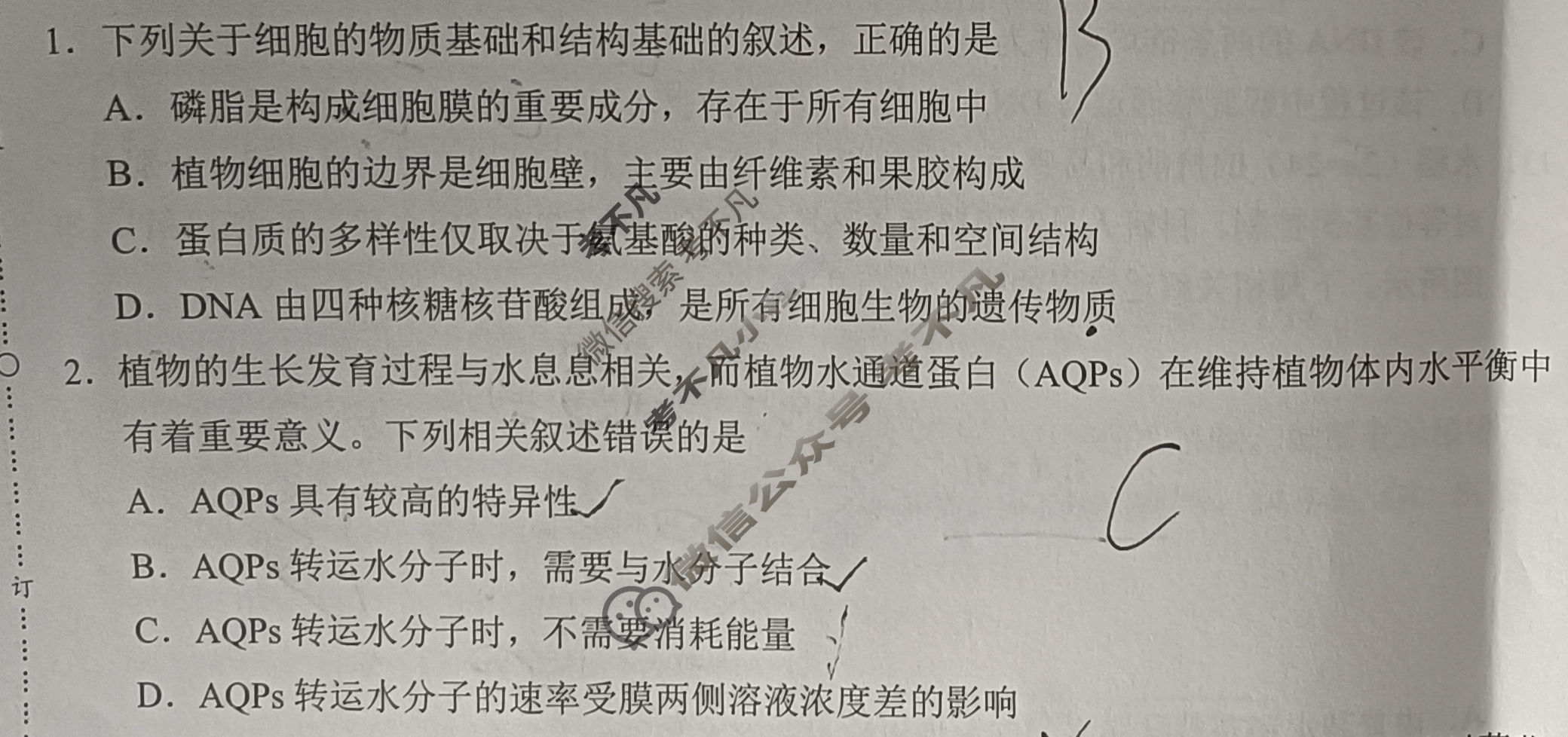 [学科网]2026届高三11月大联考生物(新高考卷)试题