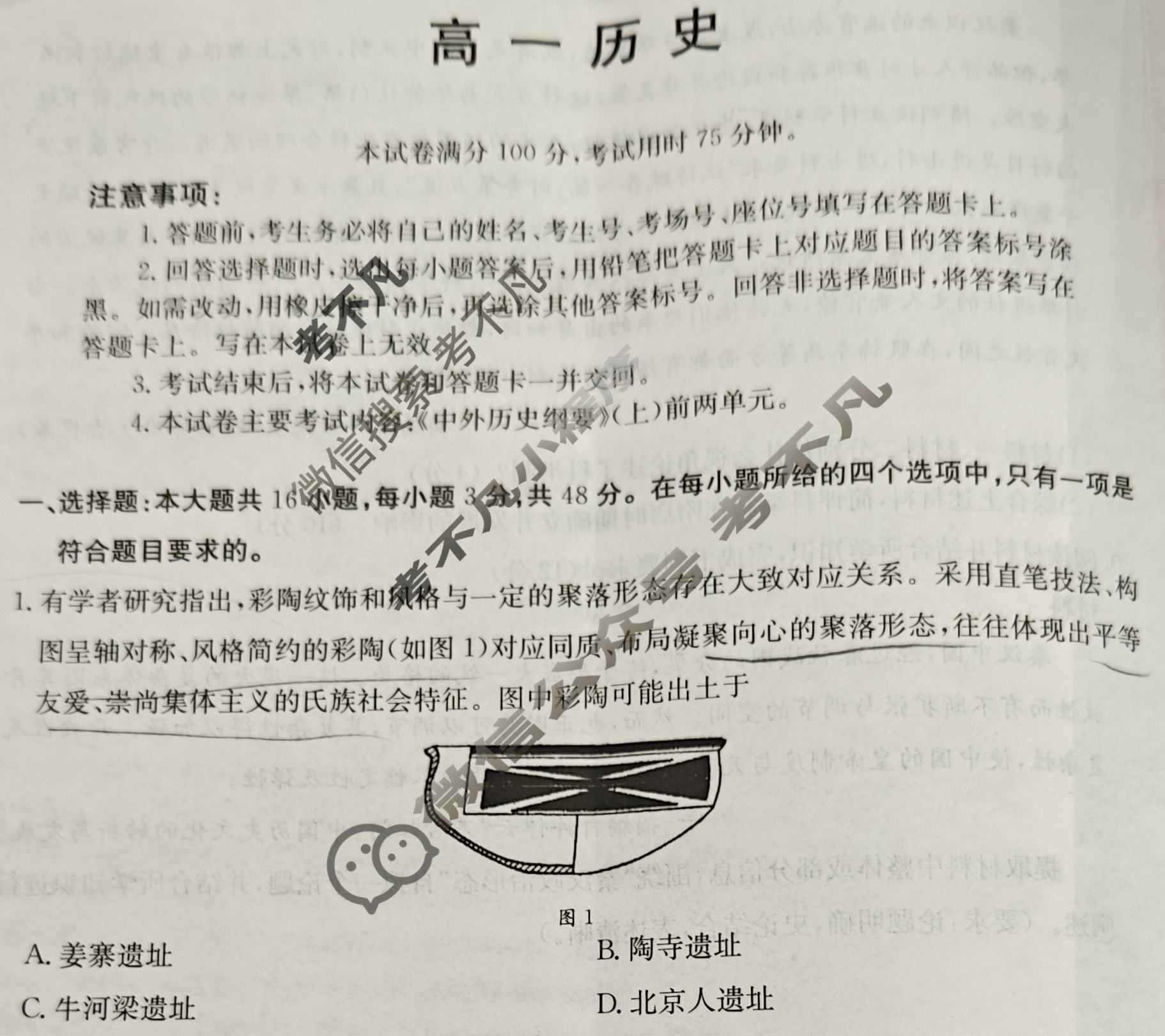 广东省湛江市金太阳2025-2026学年高一11月联考(11.12)历史试题