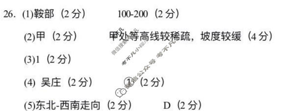 徐州市2025~2026学年度第一学期期中检测七年级(11月)地理答案