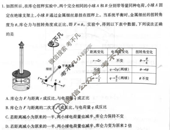 [天一大联考]2025-2026学年安徽省高二期中联考物理试题