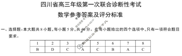 四川省高三年级第一次联合诊断考试(2025.11)(四川一诊)数学答案